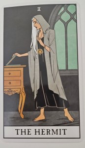 The Hermit card, from the Modern Witch Tarot deck by Lisa Sterle